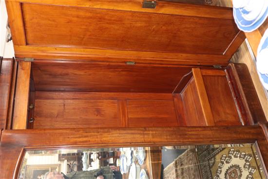 A Victorian mahogany breakfront wardrobe W.208cm